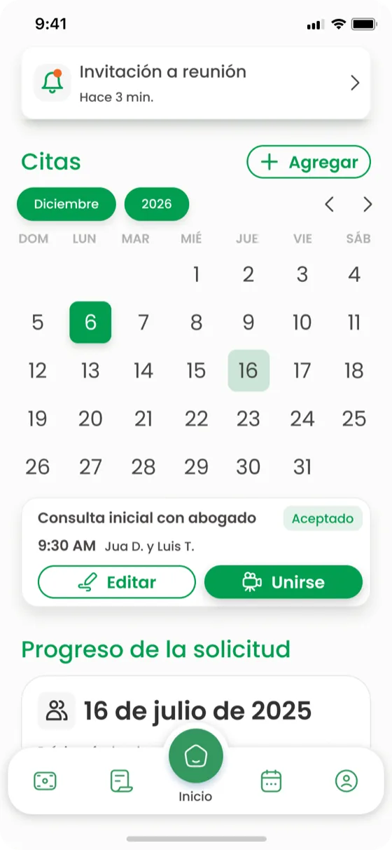 TerraImm app home screen